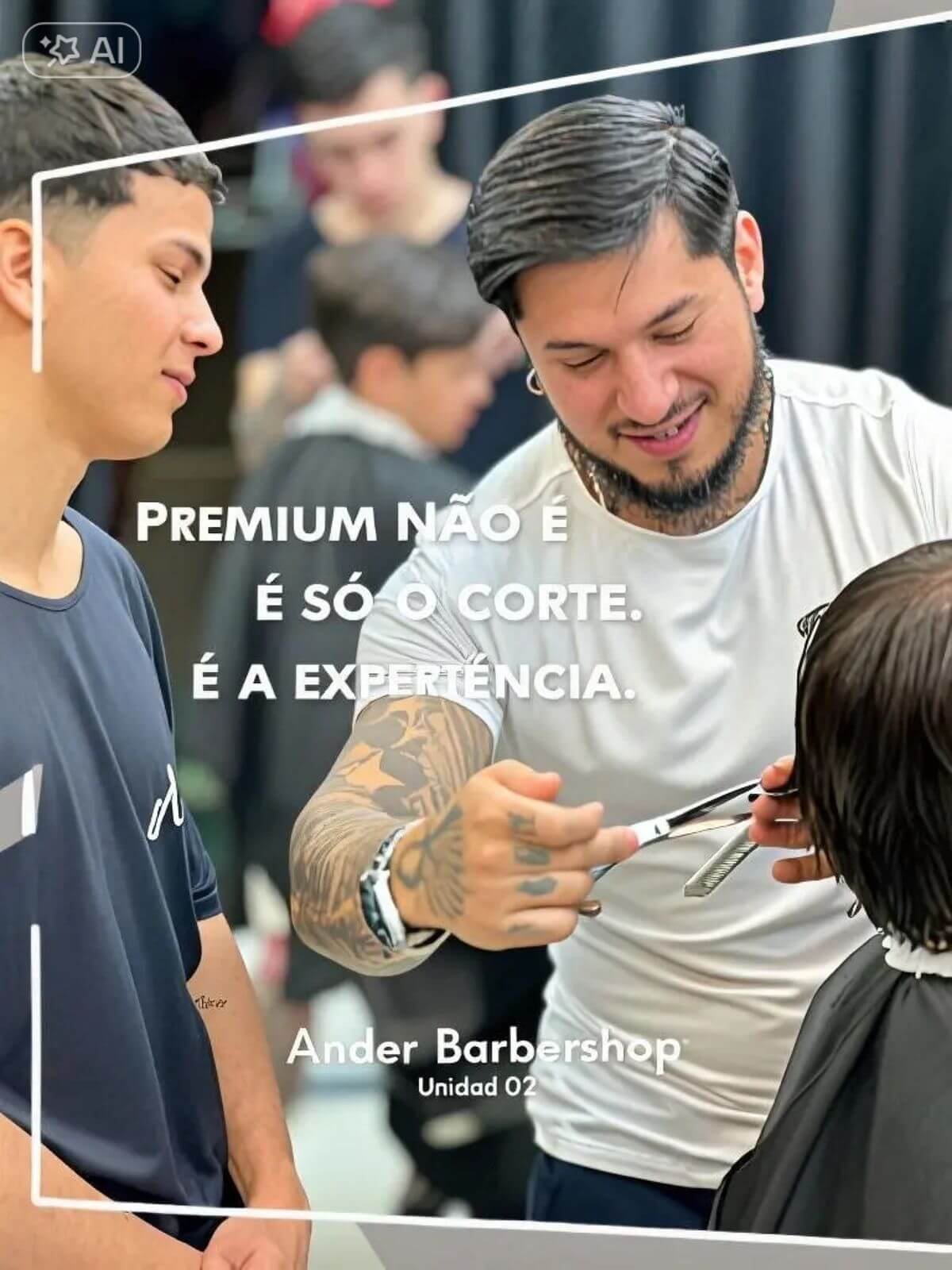 Recepção da barbearia em Canasvieiras com atendimento via WhatsApp